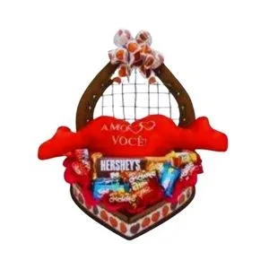 Baú Médio de Coração c/ Chocolate