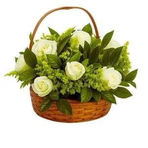 Cesta de Rosas (Brancas)