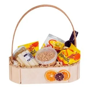 Cesta de Vinho com Petiscos