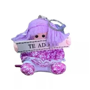 Chaveiro menina com placa