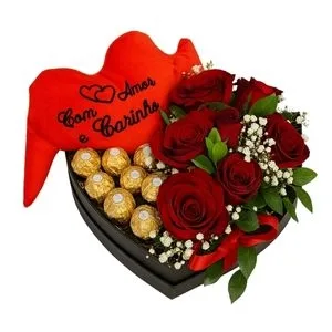 Coração com Rosas, Ferrero e Pelúcia