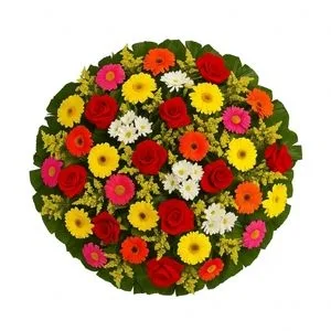 Coroa de Mix de Flores do Campo Colorida (Média)