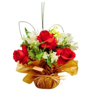 Peck de Rosas com Astromélias
