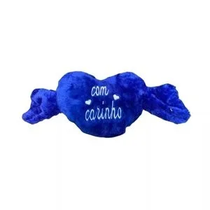 Pelúcia abraço de coração (azul grande)