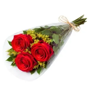 Ramalhete com 3 Botões de rosa compacto