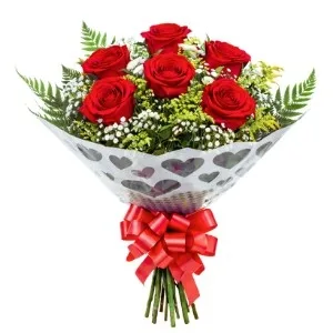 Ramalhete com 6 rosas colombianas