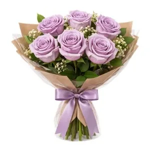 Ramalhete Lilas 8 Rosas