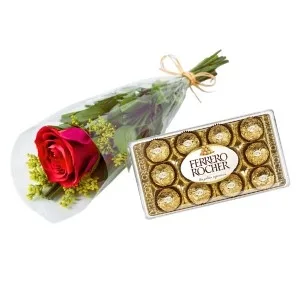 Rosa única e Ferrero Rocher