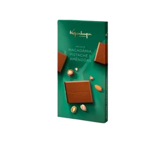 Tablete ao leite macadâmia, pistache e amêndoas 100g Kopenhagen