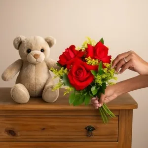 Sempre Rosas com Pelúcia
