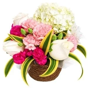 Arranjo de Flores do Campo em Tons Suaves