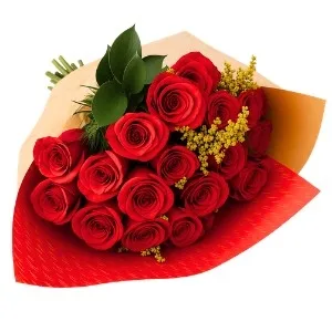 Buquê de 15 Rosas Vermelha
