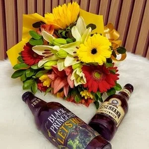 Buquê Nobre de Flores do Campo com Cerveja