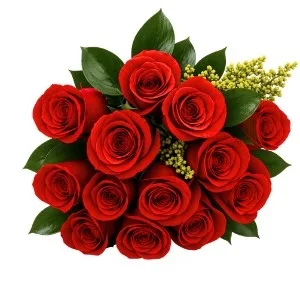 Buquê Tradicional de 12 Rosas Vermelhas