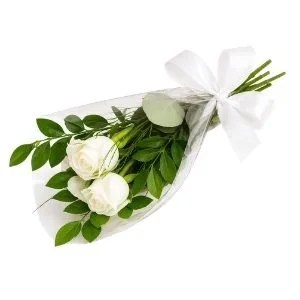 Ramalhete de 3 Rosas Brancas