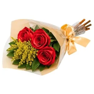 Ramalhete de 3 Rosas Vermelhas