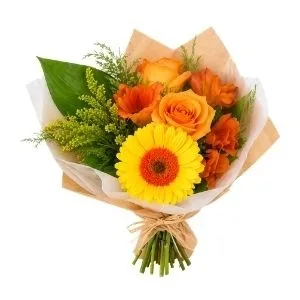 Ramalhete de Rosas e Gérberas