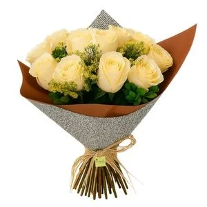 Buquê de 12 Rosas Chá