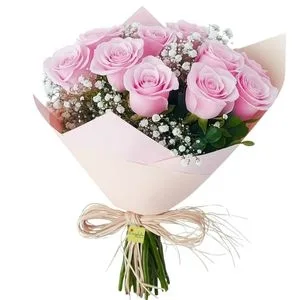 Buquê de 12 Rosas Rosadas