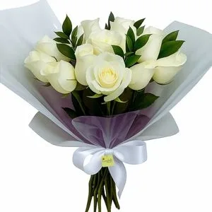 Buquê de 18 Rosas Brancas