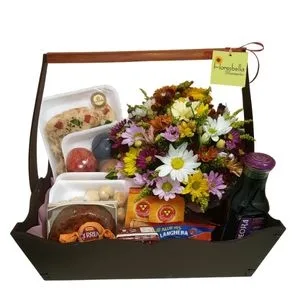 Cesta Café com Flores