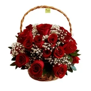 Cesta de 17 Rosas Vermelhas