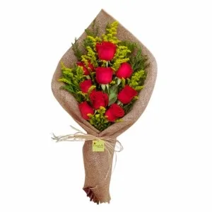 Ramalhete de 9 Rosas Vermelhas