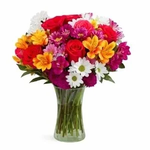 Amor de Primavera em Tons Rosados no Vidro