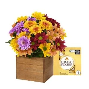 Box Charming Flores do Campo com Ferrero Rocher 04 Unidades