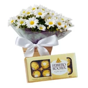 Box Charming Margaridas Brancas