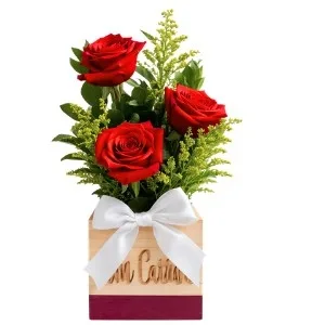 Box Trio Red Roses