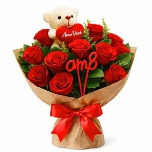 Buquê Surpresa Rosas Vermelhas