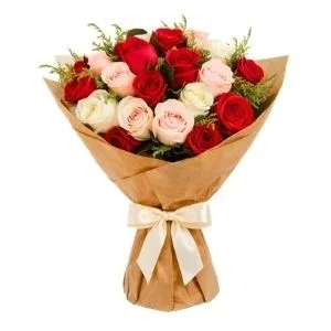 Buquê Três Cores - 30 Rosas