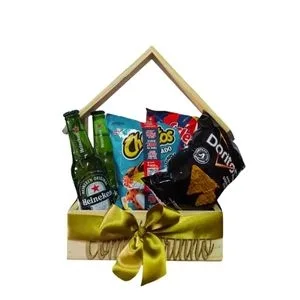 Cesta Casinha Cervejas e Petiscos