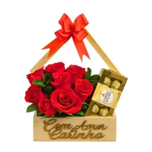 Cesta Casinha Red Roses Meu Amor