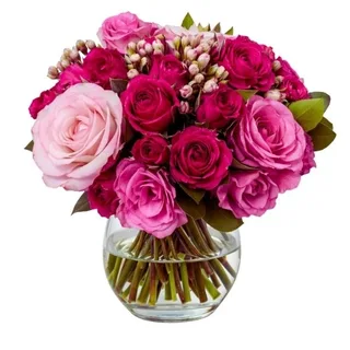 Mini Amor de Rosas Rosas no Vidro