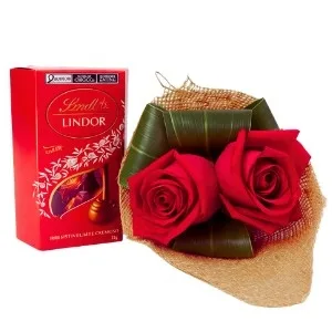 Ramalhete Amor Meu 02 Rosas com Chocolate