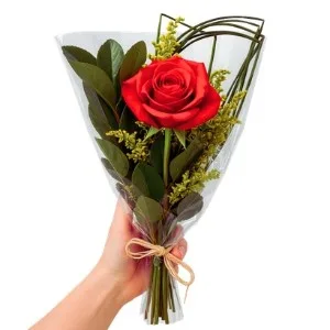 Rosa Solitária Decorada