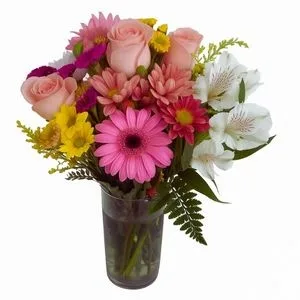 Arranjo de Flores do Campo no Vaso de Vidro