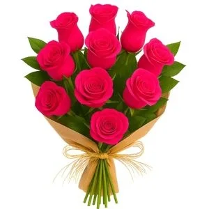 Buquê de 10 Rosas Pink