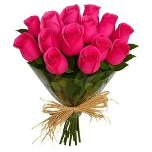 Buquê de 15 Rosas Pink