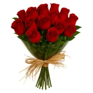 Buquê de 15 Rosas Vermelhas
