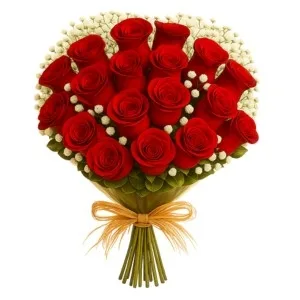 Buquê de 18 Rosas Vermelhas