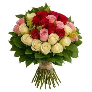 Buquê de 30 Rosas Coloridas