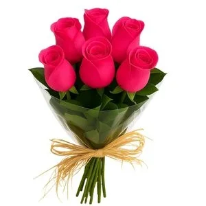 Buquê de 6 Rosas Pink