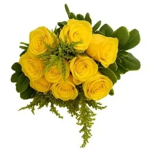 Buquê de 9 Rosas Amarelas