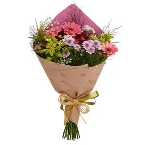 Buquê médio de Flores do Campo em Tons Rosados