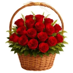 Cesta de 20 Rosas Vermelhas