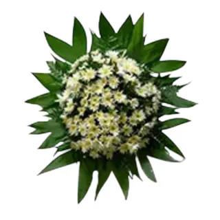 Coroa Simples Flores Brancas