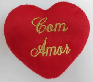 Pelúcia Coração Com Amor Vermelho